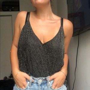 H&M Black Sparkly Tank Top